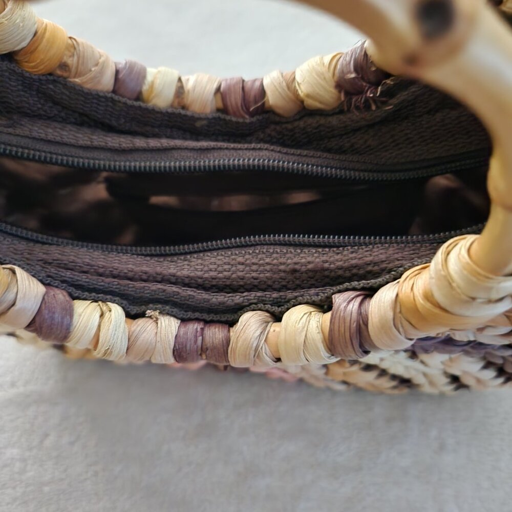 Multicolor straw handbag. - Picture 5 of 6